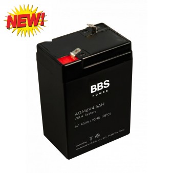 BBS Power VRLA AGM battery 6V 4.5Ah 
